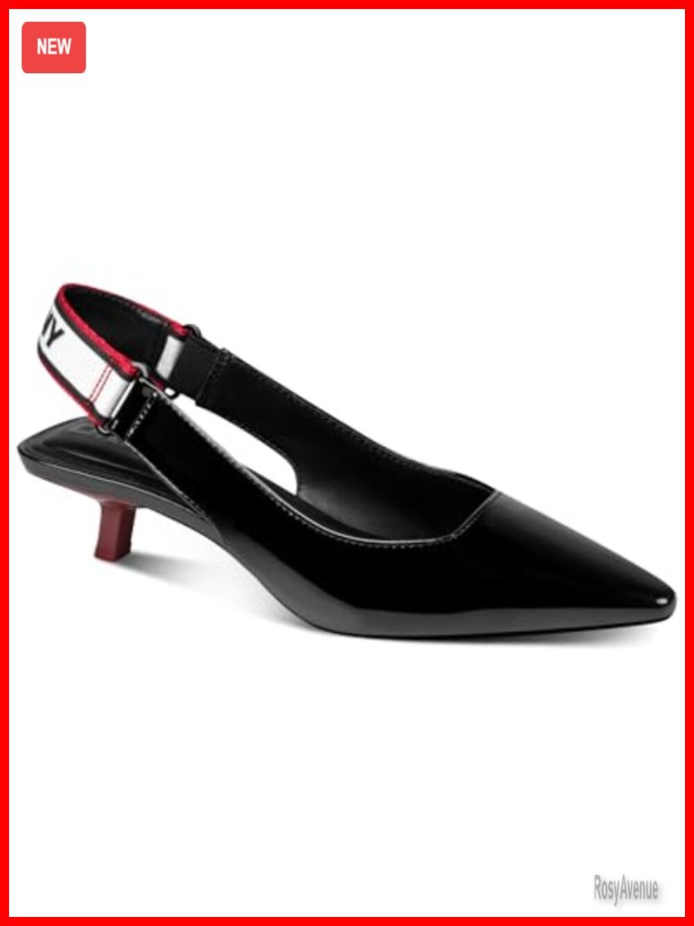 Nolene Slingback Pointed Toe Kitten Heel Pull-On Women's Pump